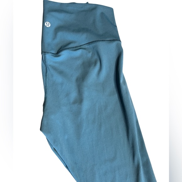 Lululemon Align Ribbed Leggings Smoked Spruce High Rise Size 10 25” 7/8 - Picture 3 of 4